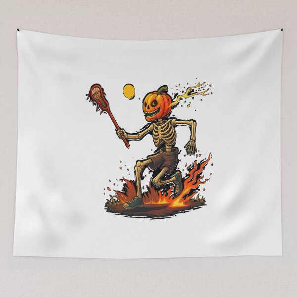 Item preview, Pumpkin Head Skeleton Lacrosse Halloween designed and sold by shannonanne18.