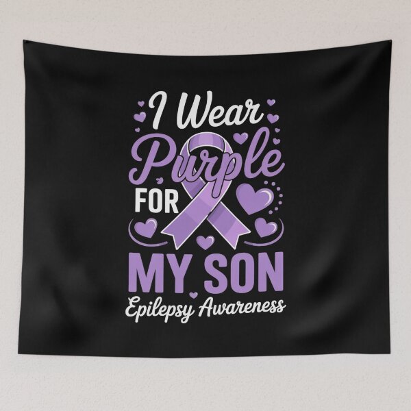 Item preview, I Wear Purple for My Son – Epilepsy Awareness Ribbon Design designed and sold by Gogetgiggles.