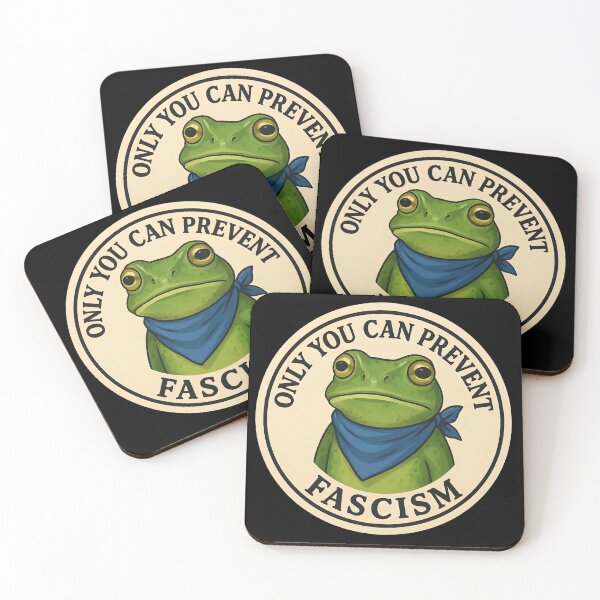 Item preview, Anti-Fascist Frog Resist No Kings Protest Art designed and sold by PinUpPizzazz.