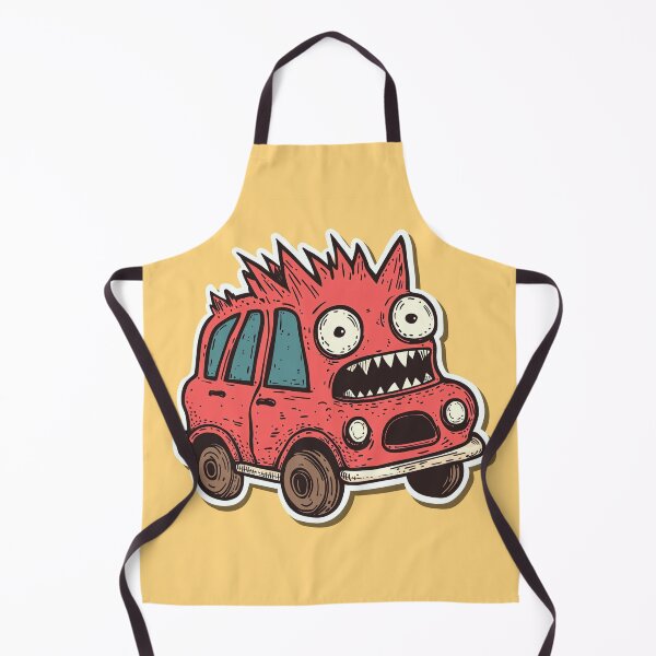 Item preview, Funny Monster Car Sticker – Crazy Red Cartoon Vehicle designed and sold by PaintbrushPlace.