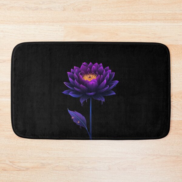 Item preview, Mystical Purple Flower – Glowing Fantasy Bloom with Golden Core  designed and sold by PixelVibe782.
