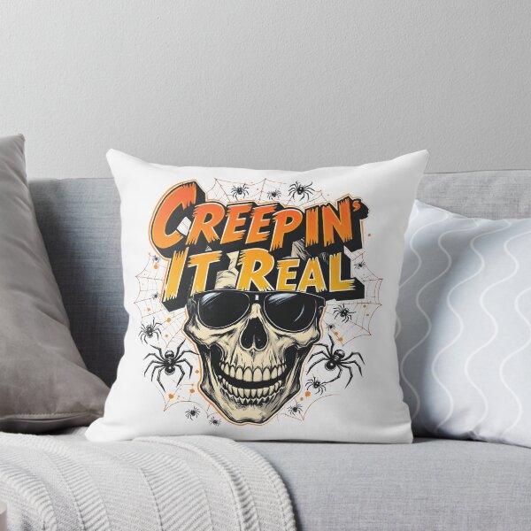 Item preview, Creepin’ It Real – Camiseta retro de Halloween | Diseño genial de esqueleto y telaraña designed and sold by relso.