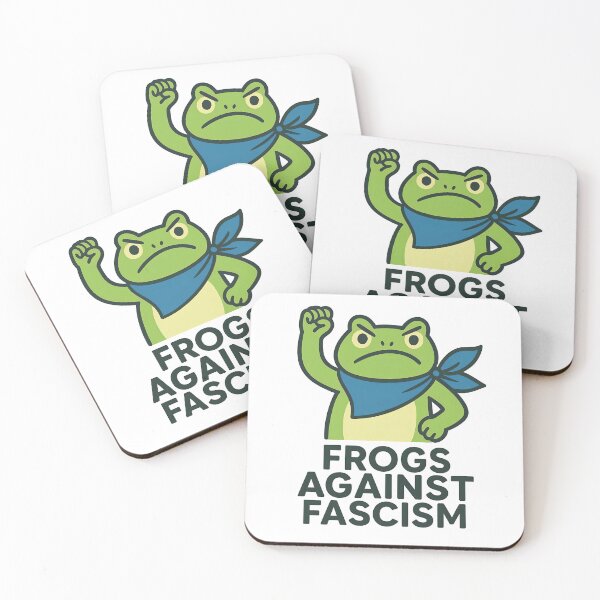 Item preview, Anti-Fascist Frog Resist No Kings Protest Art designed and sold by PinUpPizzazz.