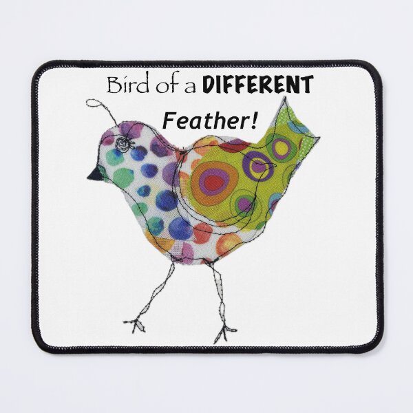 Item preview, Cute colorful funny quilted bird with wobbly legs designed and sold by Kandoart.