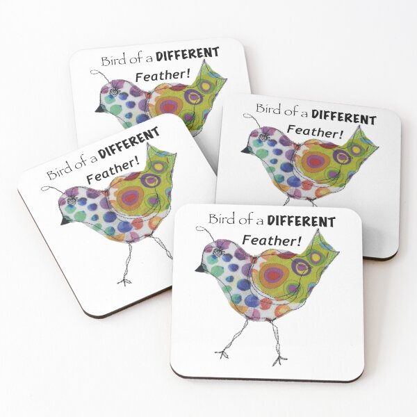 Item preview, Cute colorful funny quilted bird with wobbly legs designed and sold by Kandoart.
