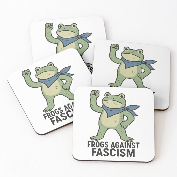 Item preview, Anti-Fascist Frog Resist No Kings Protest Art designed and sold by PinUpPizzazz.