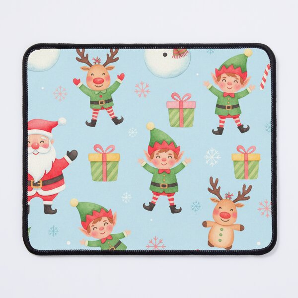 Item preview, Watercolor Santa & Snowman Pattern – Playful Christmas Kids Design designed and sold by skysshobu.