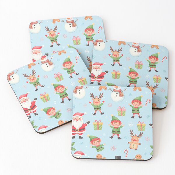 Item preview, Watercolor Santa & Snowman Pattern – Playful Christmas Kids Design designed and sold by skysshobu.