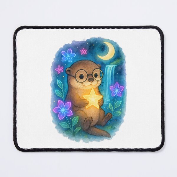 Item preview, Cute Otter Under Moon light Gentle Hope Sticker | Cute Mental Health & Self Care Gift designed and sold by ClinicalHubs.