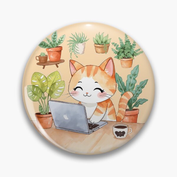 Item preview, Cozy Work Cat – Coffee and Creativity designed and sold by Creative Corner Design.