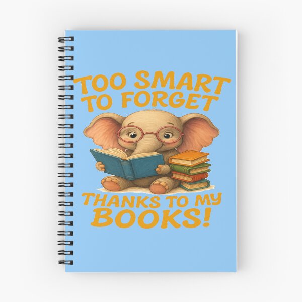 Item preview, Too Smart to Forget – Cute Reading Elephant Design designed and sold by alizo74.