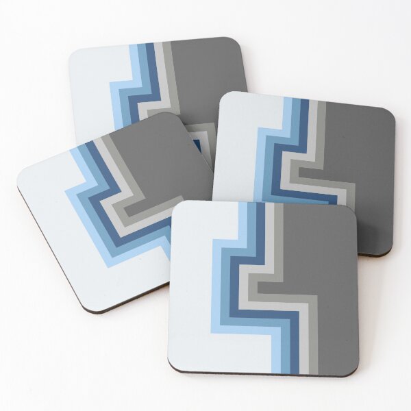 Item preview, Vintage Geometric Stripes Pattern in Navy Blue and Grey designed and sold by nineFlorals.