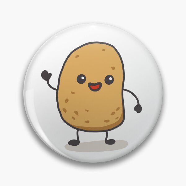 Item preview, Cute happy potato kawaii cartoon waving designed and sold by Potattoo.