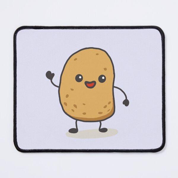 Item preview, Cute happy potato kawaii cartoon waving designed and sold by Potattoo.