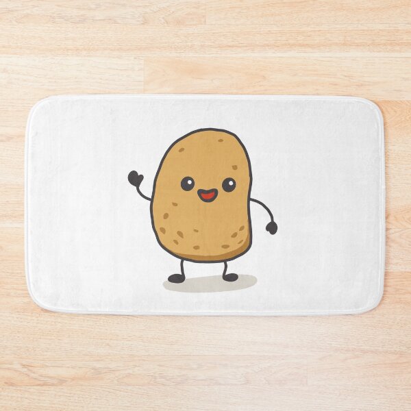 Item preview, Cute happy potato kawaii cartoon waving designed and sold by Potattoo.