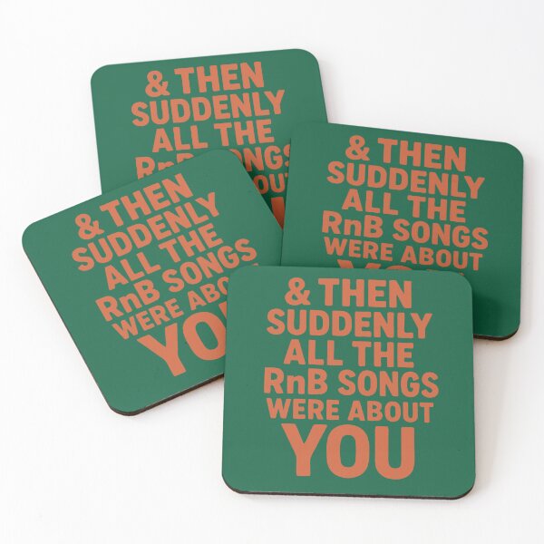 Item preview, And Then Suddenly All the RnB Songs Were About You — Romantic Aesthetic Quote Sticker designed and sold by Minimum-Rage.