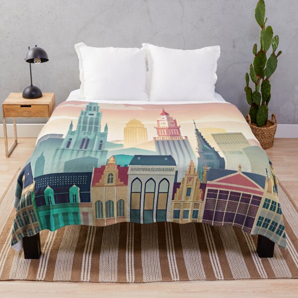 Item preview, Minimalist skyline of Brussels designed and sold by paulrommer.