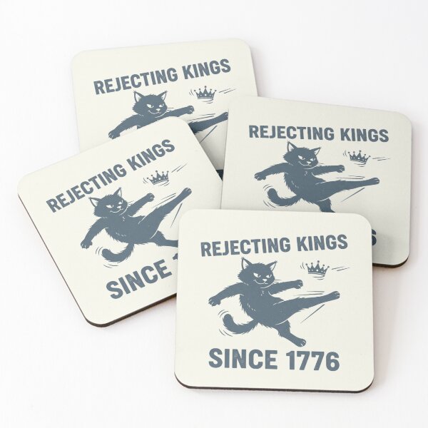 Item preview, No Kings In America Since 1776 Cat Kitten Vintage designed and sold by SunfullyYours.