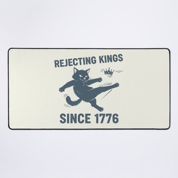 Item preview, No Kings In America Since 1776 Cat Kitten Vintage designed and sold by SunfullyYours.