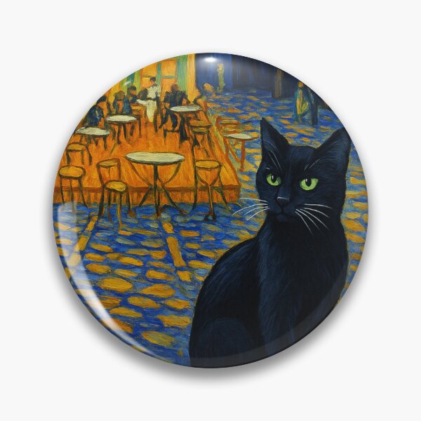 Item preview, Café Terrace at Night... and the Cat designed and sold by AgingeR.