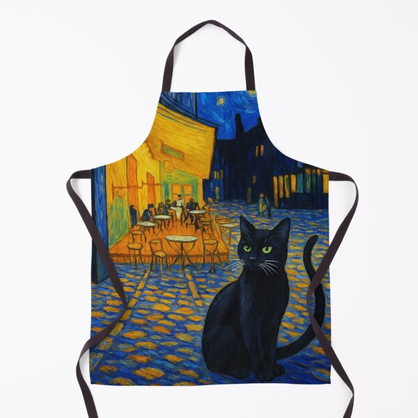 Item preview, Café Terrace at Night... and the Cat designed and sold by AgingeR.