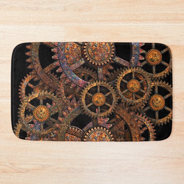 Item preview, Intricate Rusty Steampunk Clockwork Cluster - Grunge Industrial Gear Art designed and sold by Gothic Fantasy.