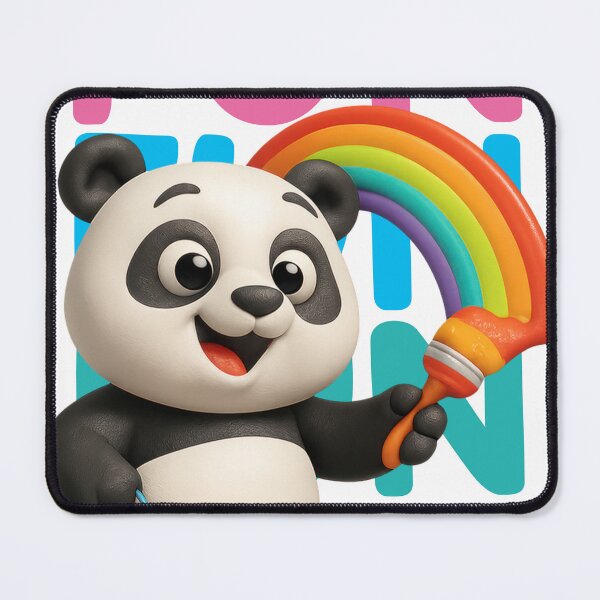 Item preview, kawaii panda, rainbow drawing designed and sold by Mauswohn.