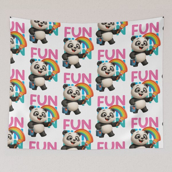 Item preview, kawaii panda, rainbow drawing designed and sold by Mauswohn.