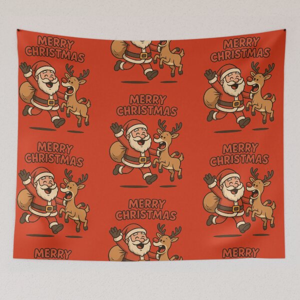 Item preview, Santa Claus Happy with Rudolph designed and sold by Arte Cartoon From TagTeam Group.
