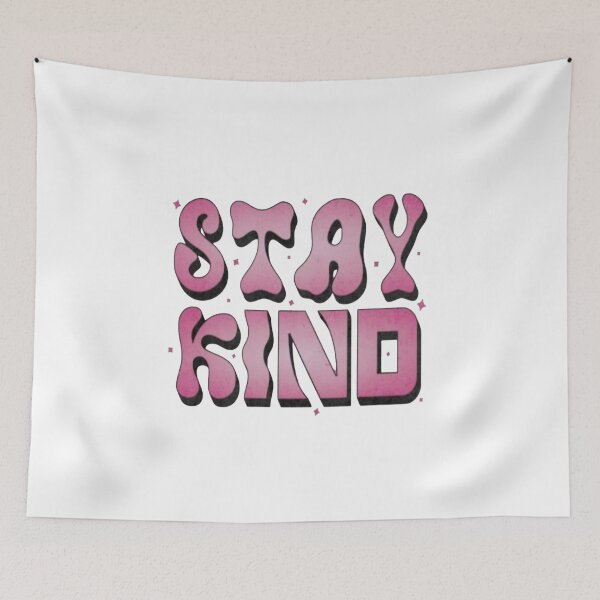 Item preview, "Stay Kind Retro Pink". "Positive Vibes". designed and sold by ZyVoAli.