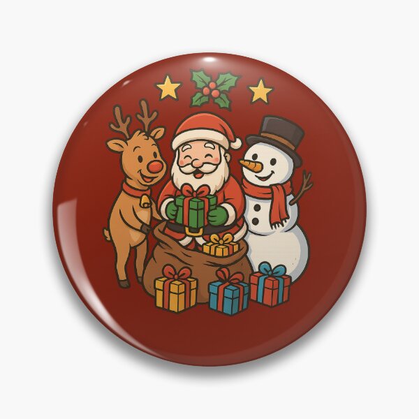 Item preview, Santa Claus with Rudolph and Snow Puppet Happy XMAS designed and sold by Arte Cartoon From TagTeam Group.
