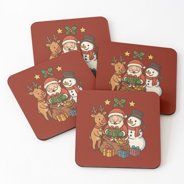 Item preview, Santa Claus with Rudolph and Snow Puppet Happy XMAS designed and sold by Arte Cartoon From TagTeam Group.