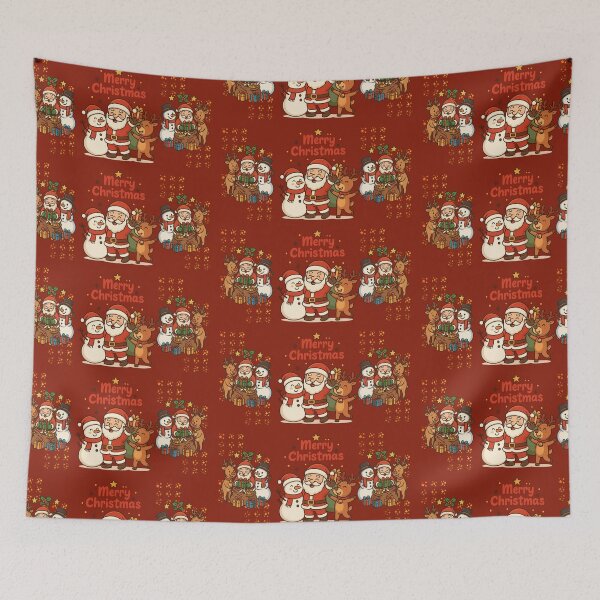 Item preview, Santa Claus with Rudolph and Snow Puppet Happy XMAS designed and sold by Arte Cartoon From TagTeam Group.