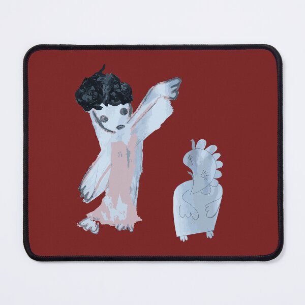 Item preview, Art Print & More: Little Dancer and Bird – Figurative Abstraction in Delicate Colors | Annette Kunow designed and sold by KunowArtShop.