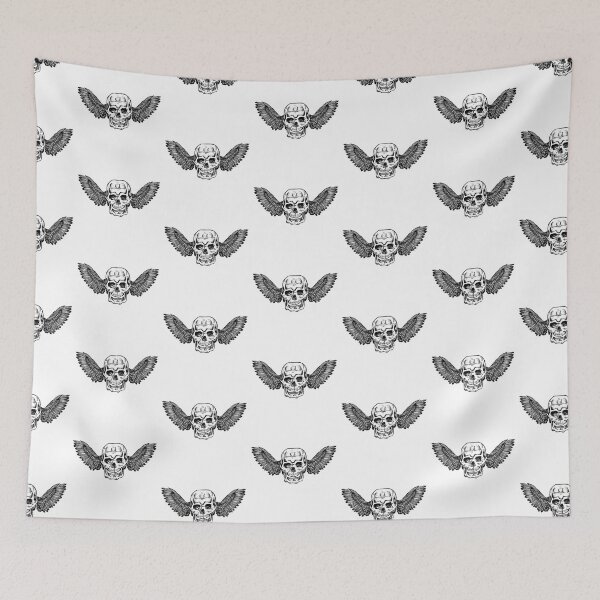 Item preview, Skull with wings on both sides – Gothic Design designed and sold by Half Mess.