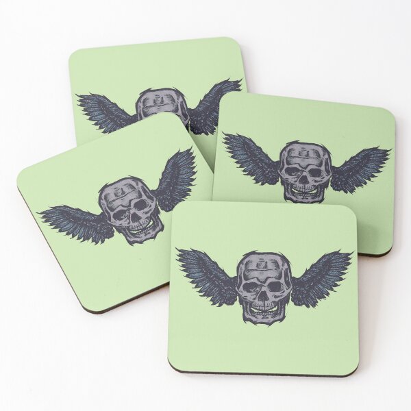 Item preview, Skull with wings on both sides – Gothic Design designed and sold by Half Mess.