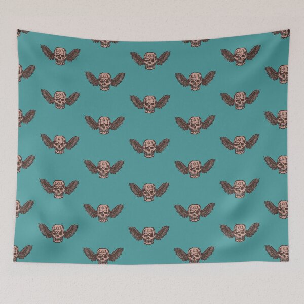 Item preview, Skull with wings on both sides – Gothic Design designed and sold by Half Mess.