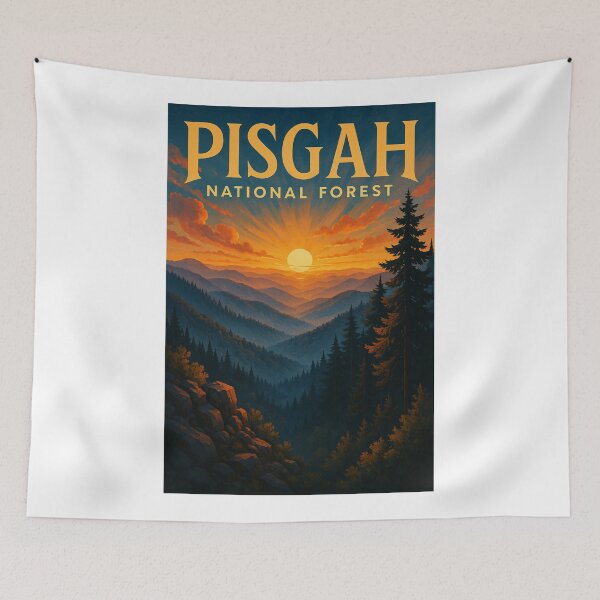 Item preview, Sunset Over Pisgah National Forest, Blue Ridge Mountains designed and sold by Aryabek.