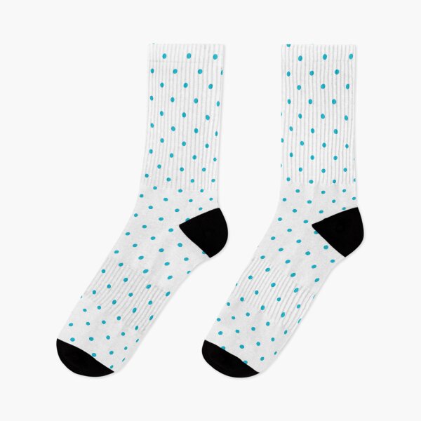 Item preview, Aqua Blue Small Polka Dots On White designed and sold by POLKAIWERX.