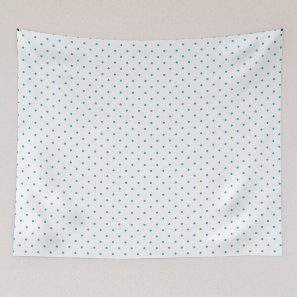 Item preview, Aqua Blue Small Polka Dots On White designed and sold by POLKAIWERX.