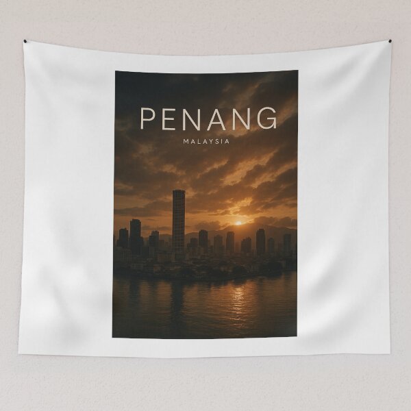 Item preview, Sunset Skyline of George Town, Penang Malaysia designed and sold by Aryabek.
