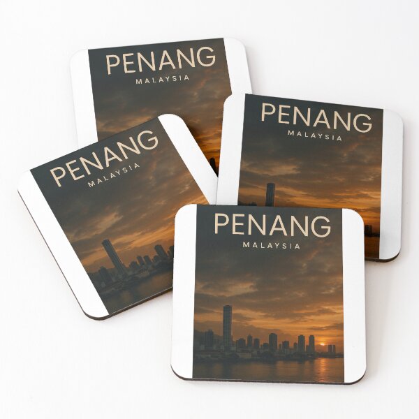 Item preview, Golden Hour Over George Town Skyline, Penang Malaysia designed and sold by Aryabek.