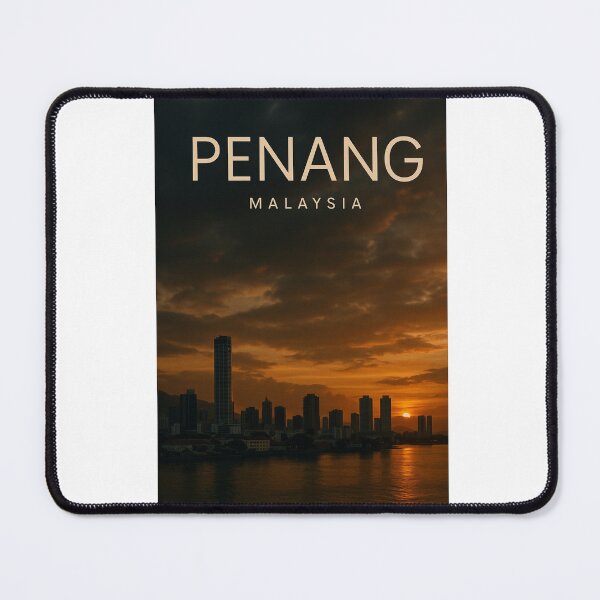 Item preview, Golden Hour Over George Town Skyline, Penang Malaysia designed and sold by Aryabek.