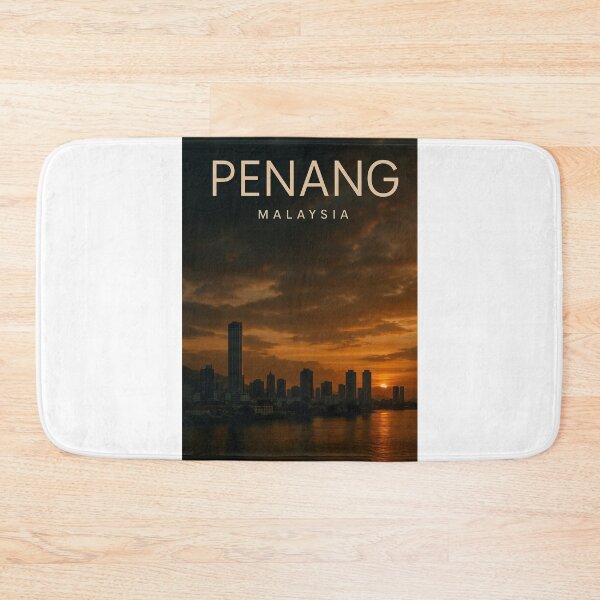 Item preview, Golden Hour Over George Town Skyline, Penang Malaysia designed and sold by Aryabek.