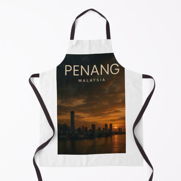 Item preview, Golden Hour Over George Town Skyline, Penang Malaysia designed and sold by Aryabek.