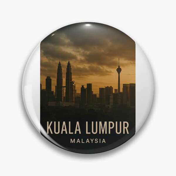 Item preview, Kuala Lumpur Sunset Skyline with Petronas Towers designed and sold by Aryabek.