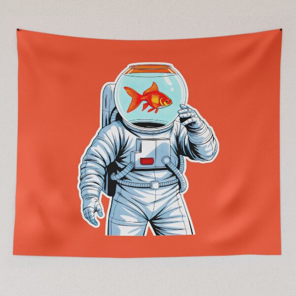 Item preview, Dreaming Astronaut with Goldfish Mind designed and sold by SplashTastic.