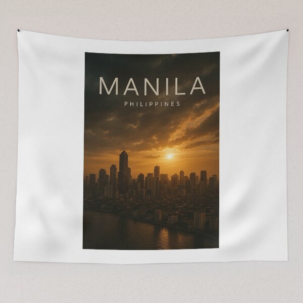 Item preview, Golden Hour Across Manila Skyline, Philippines designed and sold by Aryabek.