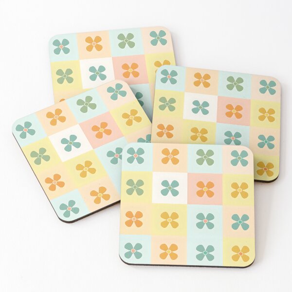 Artikelvorschau, Retro-Blumenmuster entworfen und verkauft von Prints and Lifestyle.