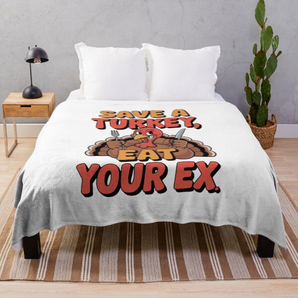 Item preview, Save a Turkey Eat Your Ex Funny Thanksgiving Shirt designed and sold by WSPrintCrafter.
